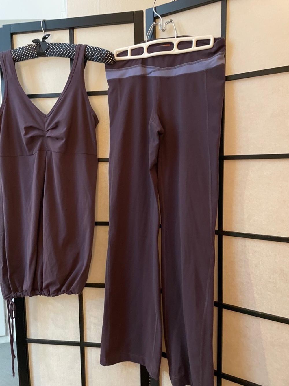 Women's Eggplant color Active Tank & Pants Set - Lucy Brand